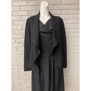 DKNY Black Open Cascading Front Blazer Size XS